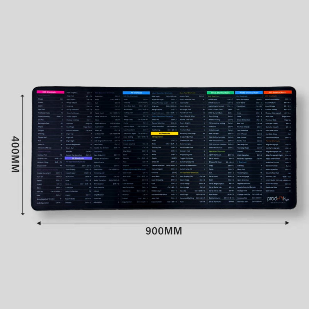 Anti-slip Keyboard Pad with Office And Adobe Software